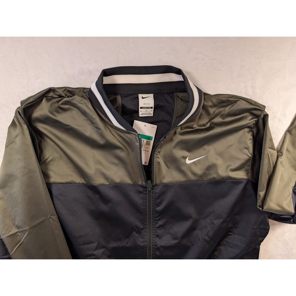 Nike Other - New NIKE Men's Golf Club Dri Fit Full Zip Loose Fit Jacket Black Olive‎ XL